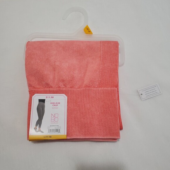 No Boundaries Juniors High Rise Crop Seamless Leggings Pink Size L NWT Girly - Picture 4 of 8